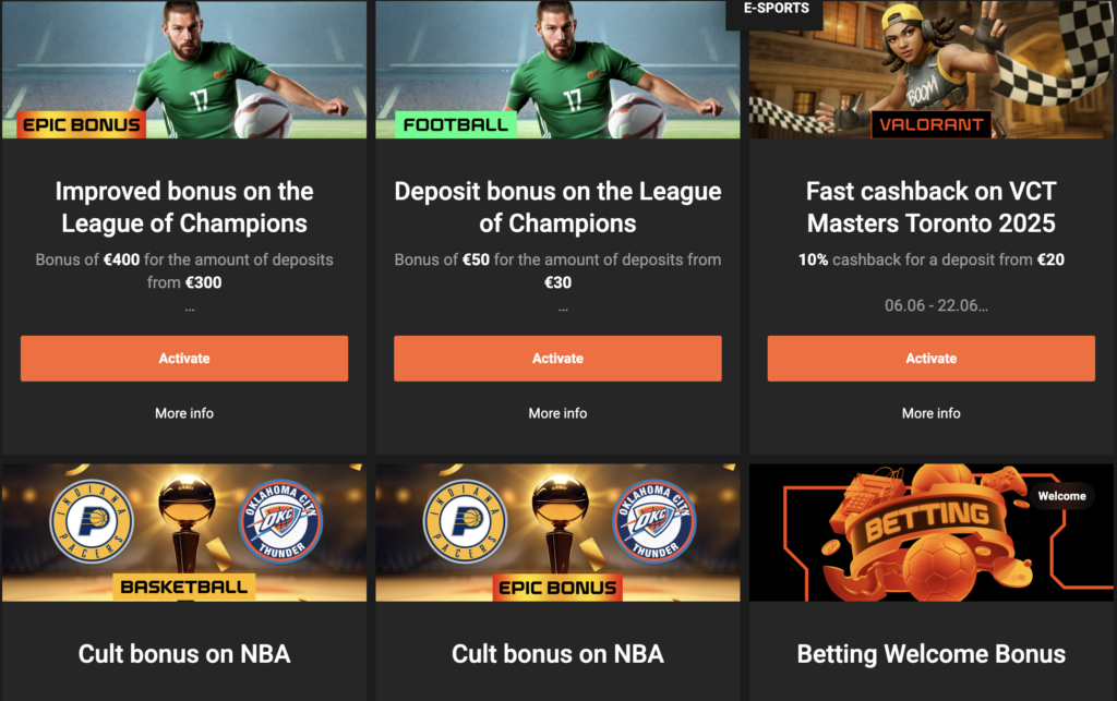 GGBET Bonuses